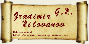 Gradimir Milovanov vizit kartica